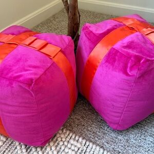 Vibrant Pink and Orange Home Accent Cushions